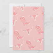  Roze Westerne Woestijn Rodeo 1e Verjaardag Kaart (Achterkant)