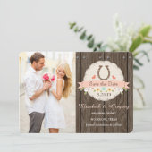 ROZE WESTERSE HOEF Save the Date Kaart (Staand voorkant)