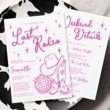 Roze Westerse Laatste Rodeo Meisjesweekend