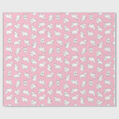 Roze westie-papier cadeaupapier (Vlak)