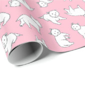 Roze westie-papier cadeaupapier (Rol Hoek)