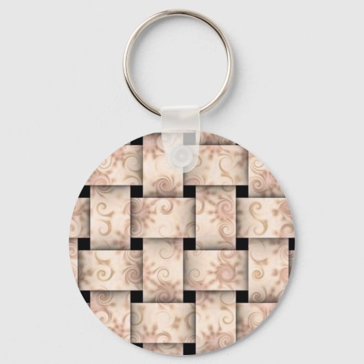 roze weve sleutelhanger (Voorkant)