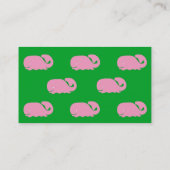 Roze Whale Girls Calling Card Contactkaartje (Achterkant)