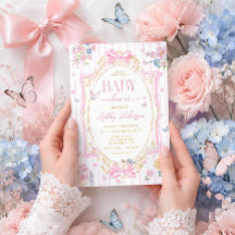 Roze Whimsical Bloem Meisje Baby Shower