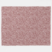 Roze Whimsical Bloemensherpa Deken (Voorkant (Horizontaal))