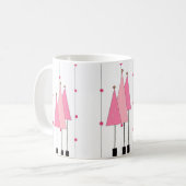 Roze Whimsical Bomen Koffiemok (Voorkant links)
