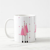Roze Whimsical Bomen Koffiemok (Links)