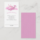 Roze Whimsical Dragon Baby shower Diaper Raffle Informatiekaartje (Voorkant / Achterkant)