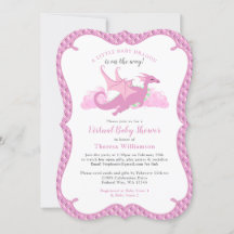 Roze Whimsical Dragon Virtual Baby shower