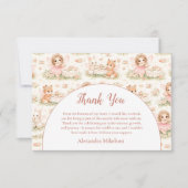 Roze Whimsical Fee Verjaardag Bedankkaart (Voorkant)