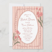 Roze Whimsical Handgeschilderde Bruidsuitnodiging Kaart (Voorkant)