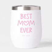 Roze Whimsical Hart Beste Moeder Ooit (Achterkant)