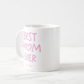 Roze Whimsical Hart Beste Moeder Ooit Koffiemok (Voorkant links)