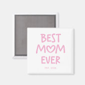 Roze Whimsical Hart Beste Moeder Ooit Magneet (Voorkant / Achterkant)