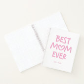 Roze Whimsical Hart Beste Moeder Ooit Notitieboek (Binnen)
