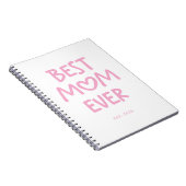 Roze Whimsical Hart Beste Moeder Ooit Notitieboek (Rechterzijde)