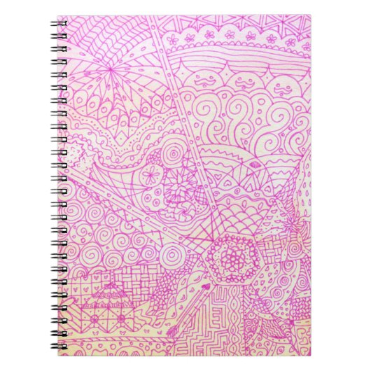 Roze Whimsical Journal Notitieboek (Voorkant)