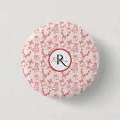 Roze Whimsical Ronde Button 3,2 Cm (Voorkant)