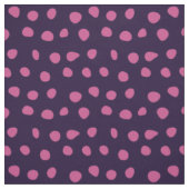 Roze Whimsical-Stippen op Paars Stof (Swatch)