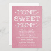 Roze Whimsical Sweet Home Housewarming Party Kaart (Voorkant / Achterkant)
