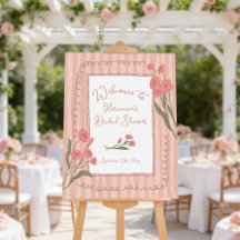 Roze Whimsical Tuin Bruids Bruiloft Welkom