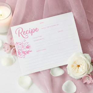 Roze Whimsicale Bruids-Shower Receptkaart