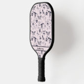 Roze Whimsigoth Hekserig Patroon Aangepaste Naam Pickleball Paddle (Links)