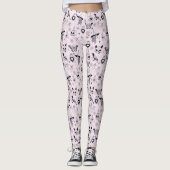 Roze Whimsigoth Hekserig Patroon Leggings (Voorkant)