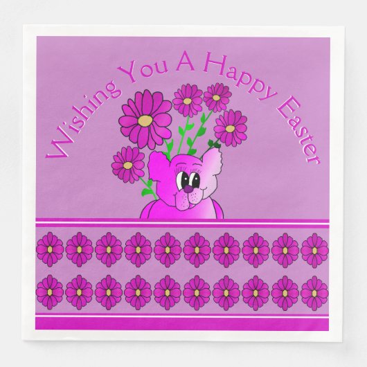 Roze Whimsy Beer Servet (Voorkant)