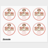 Roze Whimsy Fairy 1e Verjaardag Bedankt Stickers (Vel)