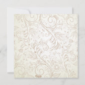 Roze Whimsy Floral Baby Shower Invitations Kaart (Achterkant)