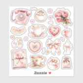 Roze Whimsy Sticker Sheet (Vel)
