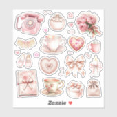 Roze Whimsy Stickerblad Sticker (Vel)