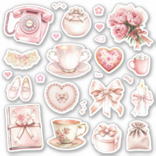 Roze Whimsy Stickerblad Sticker