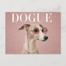 Roze Whippet-hond Covergirl