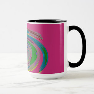 Roze Whirlwind Design Monogram Mok