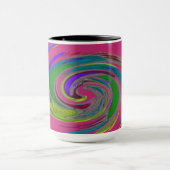 Roze Whirlwind Design Monogram Mok (Midden)