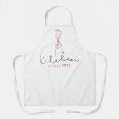 Roze whisky moderne keuken schort (Voorkant)