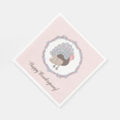 Roze whisky Turkije Happy Thanksgiving Servet (Hoek)