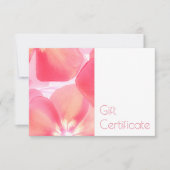 Roze White Floral Cadeaubon (Voorkant)