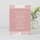Roze White Floral Trunk Party Invitation Kaart (Staand voorkant)