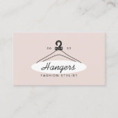 Roze White Hanger Mode Stylist Visitekaartje (Voorkant)