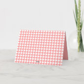 Roze White Heart Merry-kerstfoto Feestdagen Kaart (Achterkant)