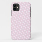 Roze & White Heart Pattern iPhone 5 Hoesje (Achterkant)