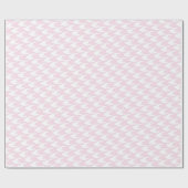 Roze & White Houndstooth Patroon Cadeaupapier (Vlak)