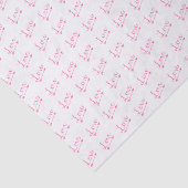 Roze & White Love Arrow-Valentijnsdag Tissuepapier (Detail)