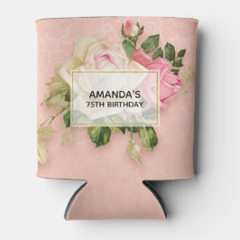 Roze & White Rose Bouquet Birthday Koelbox Blikjeskoeler