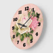 Roze & White Rose Bouquet Grote Klok (Hoek)