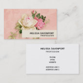 Roze & White Rose Bouquet Visitekaartje (Voorkant / Achterkant)