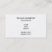 Roze & White Rose Bouquet Visitekaartje (Achterkant)